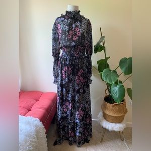 Floral Long Sleeve Maxi Dress